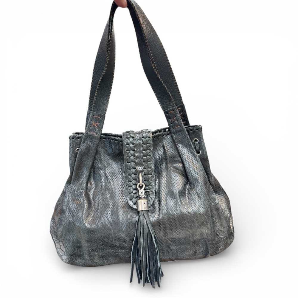 NWT Carla Mancini Python Leather Handbag